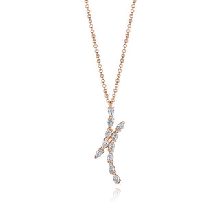 Pear Diamond Pendant in 14kt Rose Gold