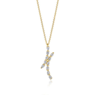 Pear Diamond Pendant in 18kt Yellow Gold