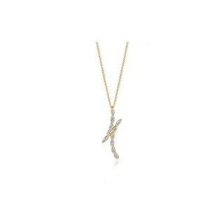 Pear Diamond Pendant in 18k Yellow Gold