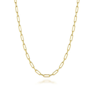 Petite Link Necklace in 14kt Rose Gold