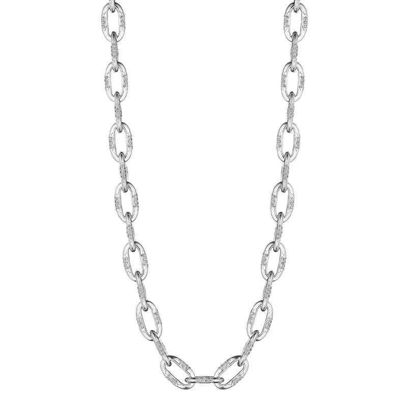 Small Link Necklace in 18kt White Gold