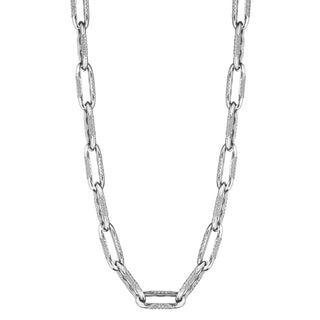 Large Link Necklace in 18kt White Gold