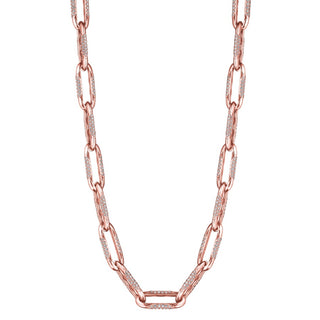 Large Link Necklace in 18kt Rose Gold