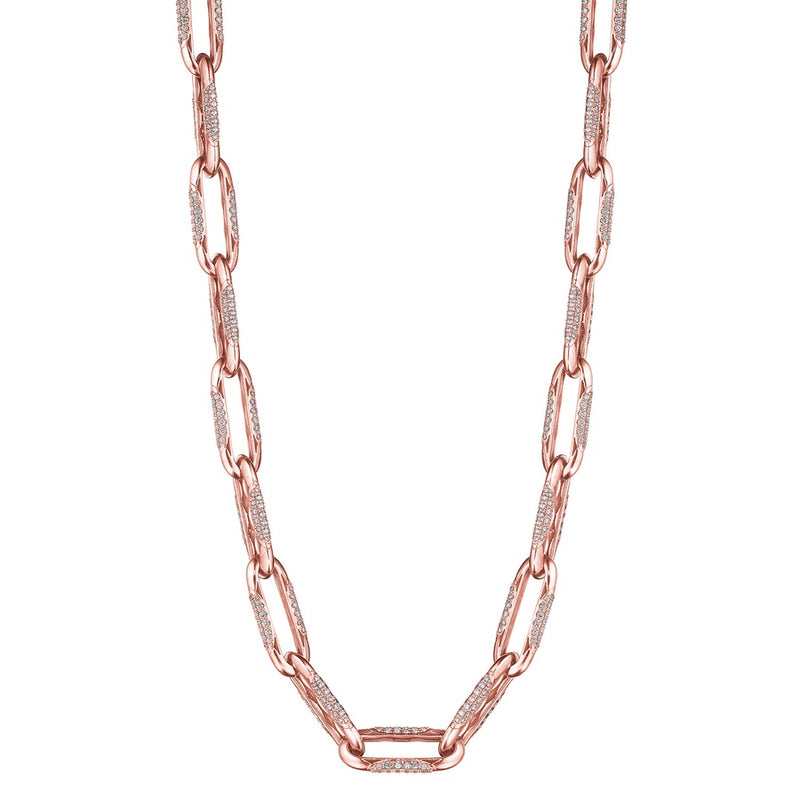 Large Link Necklace in 18kt Rose Gold