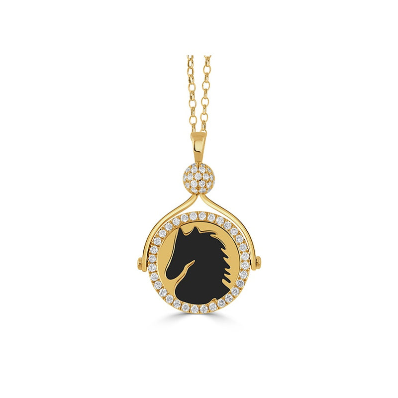 Doves by Doron Paloma Equestrian Pendant P10771BO-F