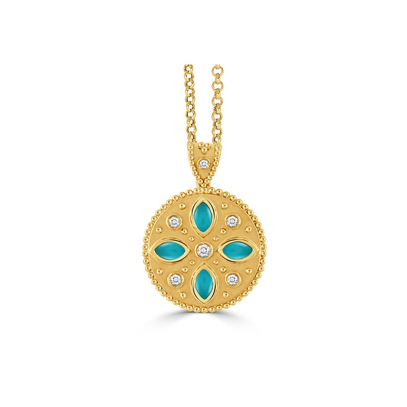 Doves by Doron Paloma Justinian Pendant P10435TQ-Y