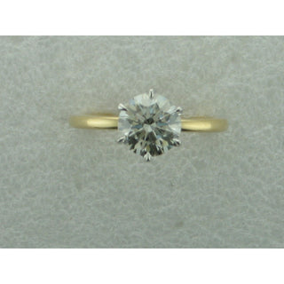 1.50CT LG RND 14KYW SOLITAIRE E/R