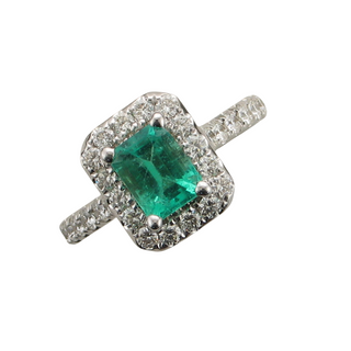.93CT EMERALD;.75CTW SI3 GH