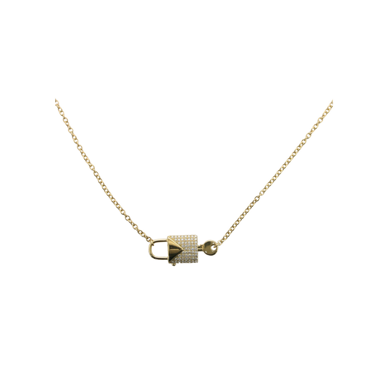 .12CTW PADLOCK NECKLACE
