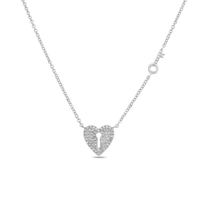 .14CTW HEART & KEY PEND