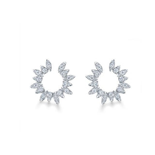 76=1.23CTW VS-SI GH 18KW AERIAL WRAP EARRINGS