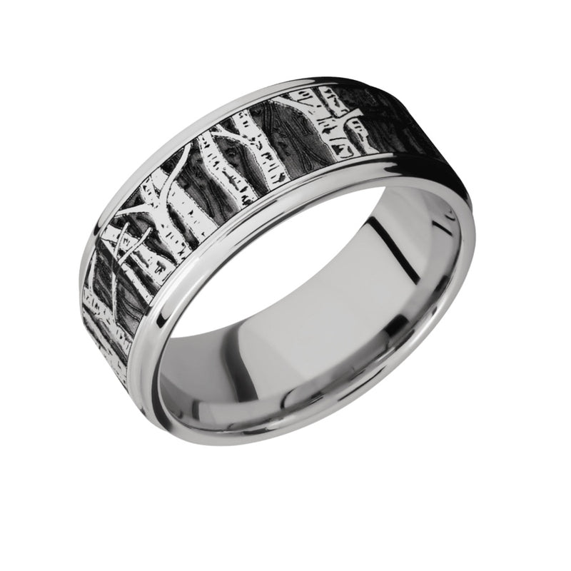 9MM COBALT CHROME W/7MM ASPEN INLAY BAND