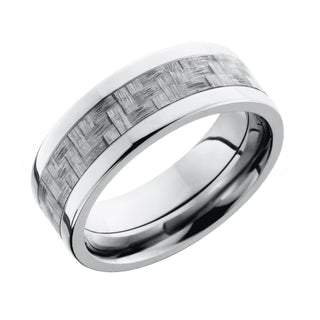 8MM TITANIUM W/4MM CARBON FIBER INLAY BAND