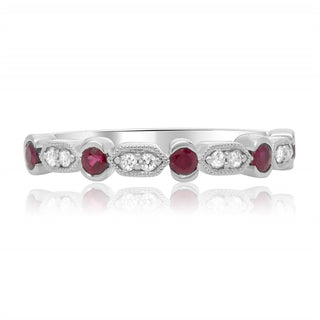 .19CTW DIA RUBY BAND