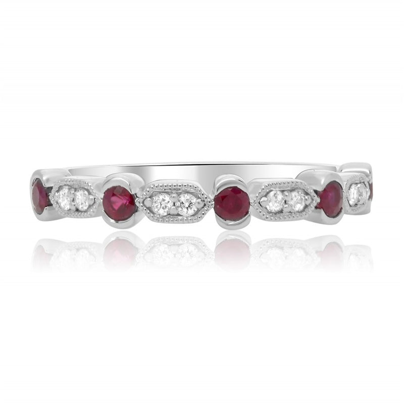 .19CTW DIA RUBY BAND