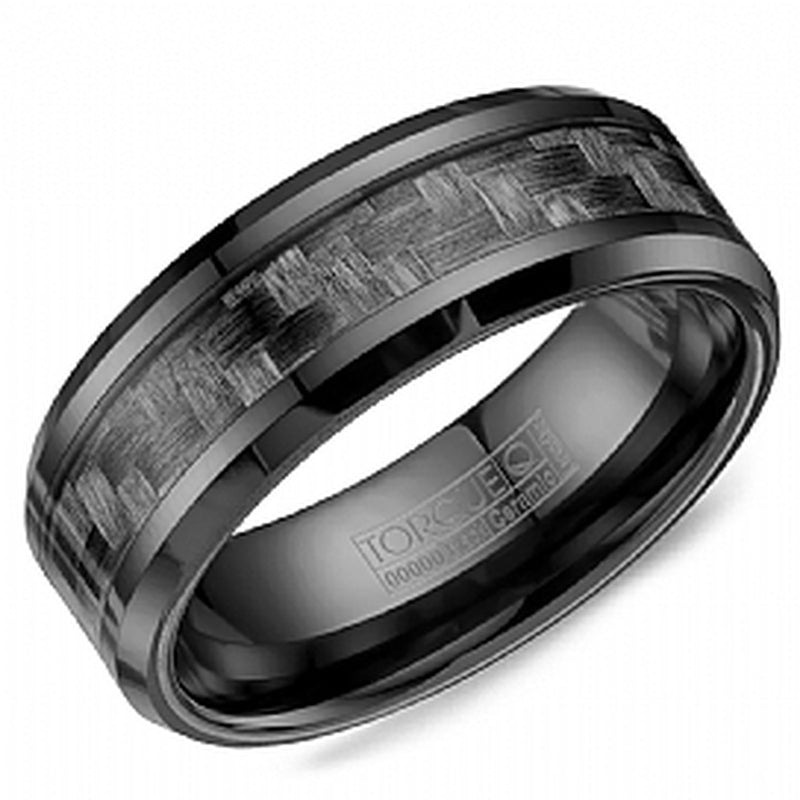 8MM BLK CERAMIC BAND