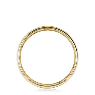 Flat Scroll Hand Engraved in High Polish Finish Wedding Band