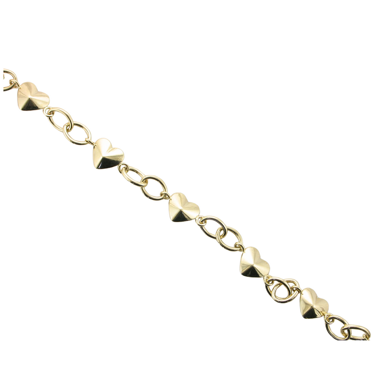 HEART LINK BRACELET 7.5"