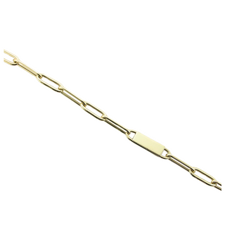 ID & PAPERCLIP BRACELET 7.5"