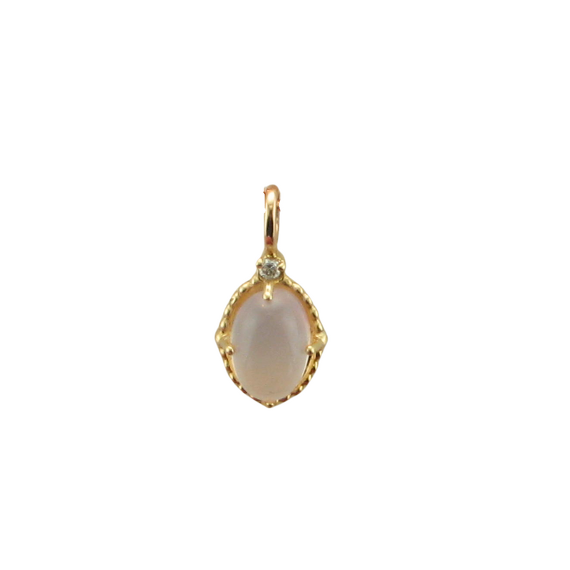 10KY ROSE QUARTZ PENDANT