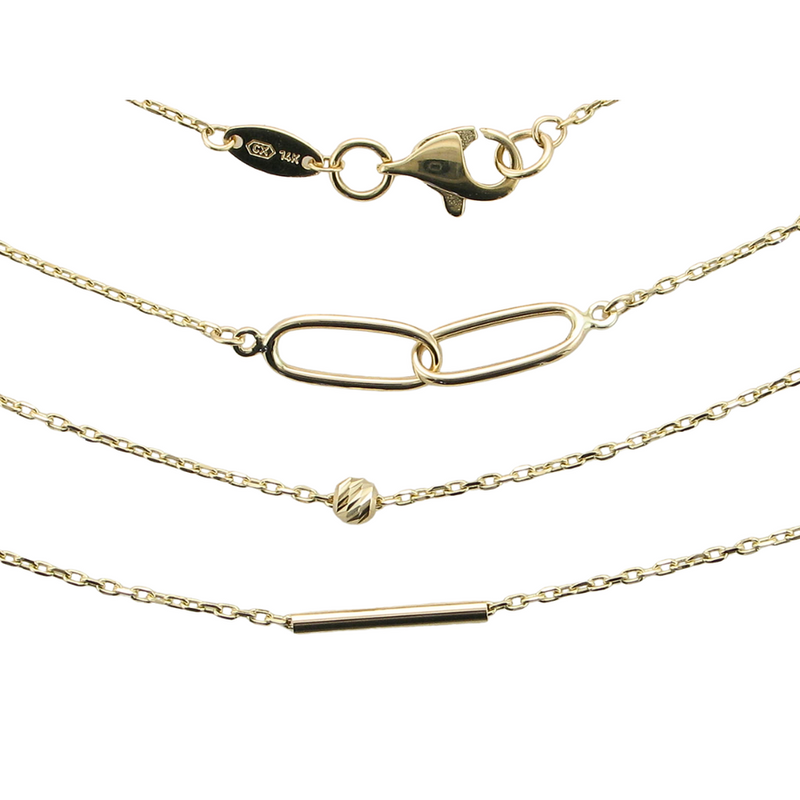 LAYERED CHAIN 14KY 18"