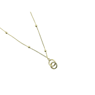 DETAILED CIRCLE NECKLACE 18"