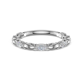 Marquise Pattern Band in Platinum