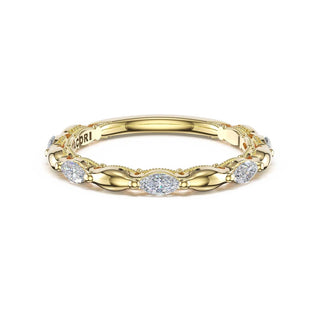 Marquise Pattern Band in 14kt Yellow Gold