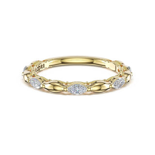 Marquise Pattern Band in 14kt Yellow Gold