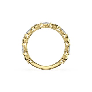 Marquise Pattern Band in 14kt Yellow Gold