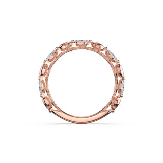Marquise Pattern Band in 14kt Rose Gold
