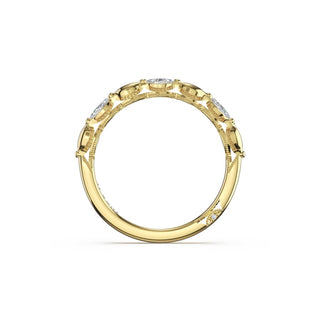 Marquise Pattern Band in 14kt Yellow Gold