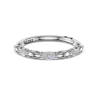 Marquise Pattern Band in 14kt White Gold