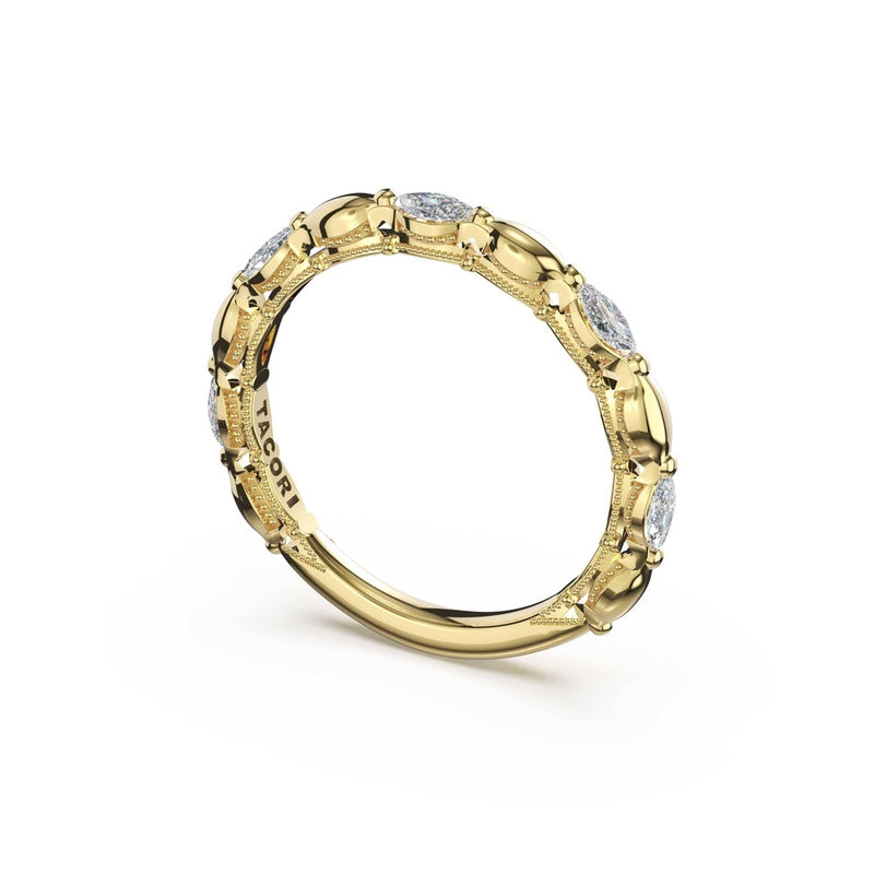 Marquise Pattern Band in 18kt Yellow Gold