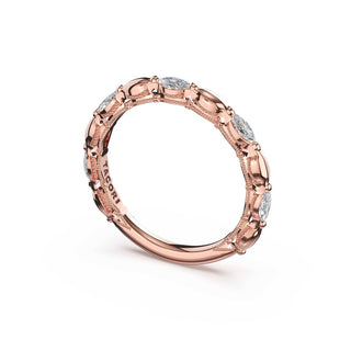 Marquise Pattern Band in 18kt Rose Gold