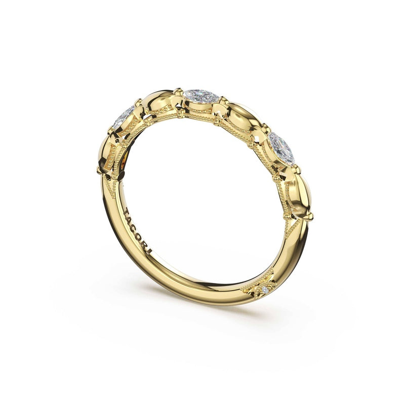 Marquise Pattern Band in 18kt Yellow Gold