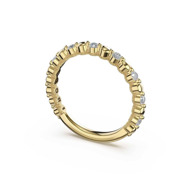 Round Pattern Band in 18kt Yellow Gold