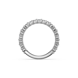 Round Pattern Band in 18kt White Gold