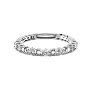 Round Pattern Band in 18kt White Gold