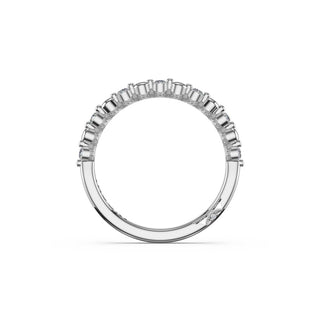 Round Pattern Band in 18kt White Gold