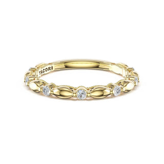 Alternating Pattern Band in 14kt Yellow Gold