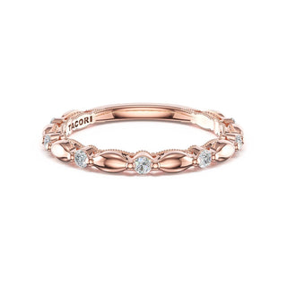 Alternating Pattern Band in 14kt Rose Gold