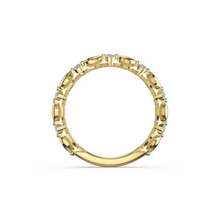 Alternating Pattern Band in 14kt Yellow Gold