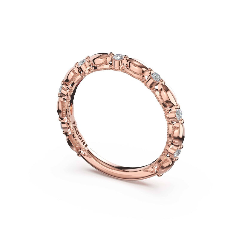 Alternating Pattern Band in 18kt Rose Gold