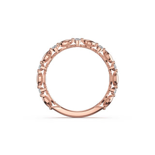 Alternating Pattern Band in 18kt Rose Gold