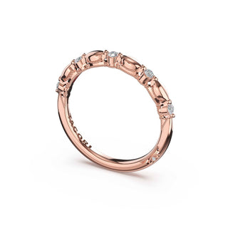 Alternating Pattern Band in 18kt Rose Gold