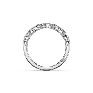 Alternating Pattern Band in 18kt White Gold