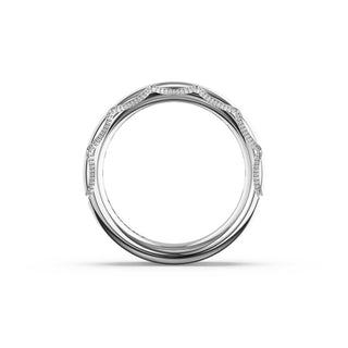 Channel-Set Diamond Band in Platinum