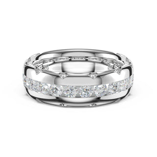 Channel-Set Diamond Band in Platinum