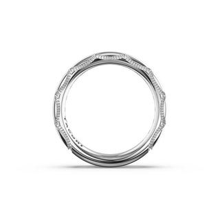 Channel-Set Diamond Band in Platinum